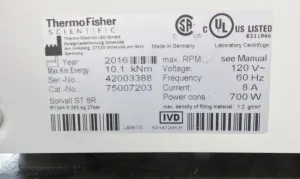 Thermo Scientific Sorvall ST 8R Refrigerated Benchtop Centrifuge with Microprocessor Control, 12 of 12
