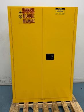 ULine H-1564M-Y 45 Gallon Flammable Liquid Storage eCabinet-cover