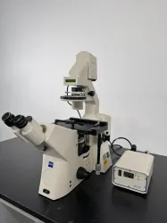 Zeiss Axiovert 200 Inverted Microscope with Binocular Eyepiece and External Illumination Control, 3 of 4