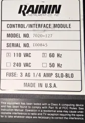 Rainin 7020-115 / 7020-127 Control Interface Module for HPLC Systems, 11 of 11