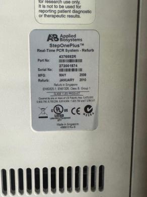 Applied Biosystems StepOnePlus Real-Time PCR System with Integrated Touchscreen-cover