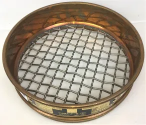 Endecotts 8" Brass Frame Stainless Steel Cloth Sieve Kit (4-piece set), 3 of 8