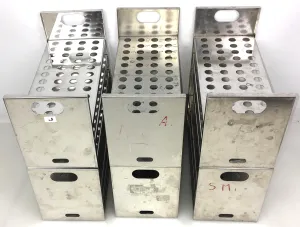 Stainless Steel Test Tube Rack for 48 Tubes of 11mm Diameter, 2 of 2
