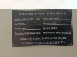 Shenzhen Bonad IPX5/IPX6 Water Spray Test Chamber, 1400L Capacity, 3 of 4