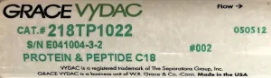Vydac 218TP1022 C18 Preparative LC Column, 25 cm × 22 mm × 10 µm, Wide Pore Silica, 8 of 25