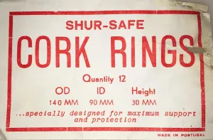 Shur-Safe Cenco 12445-602 Cork Ring, 140mm Outer Diameter, Pack of 12, 2 of 2