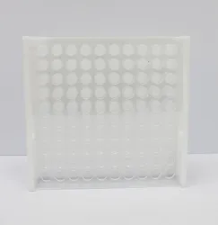 Clear Acrylic Test Tube Rack for 100 Microcentrifuge Tubes with Refrigerator/Freezer Storage, 4 of 7