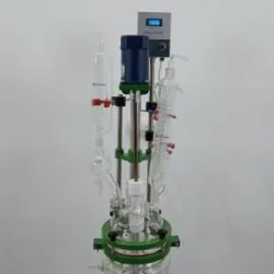 YHCHEM JGR-5 5L Jacketed Glass Reactor with Temperature Control and Adjustable Stirring, 5 of 10