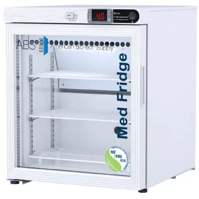 ABS 1 Cu. Ft. Glass Door Vaccine Refrigerator Left Hinged Certified to NSF/ANSI 456