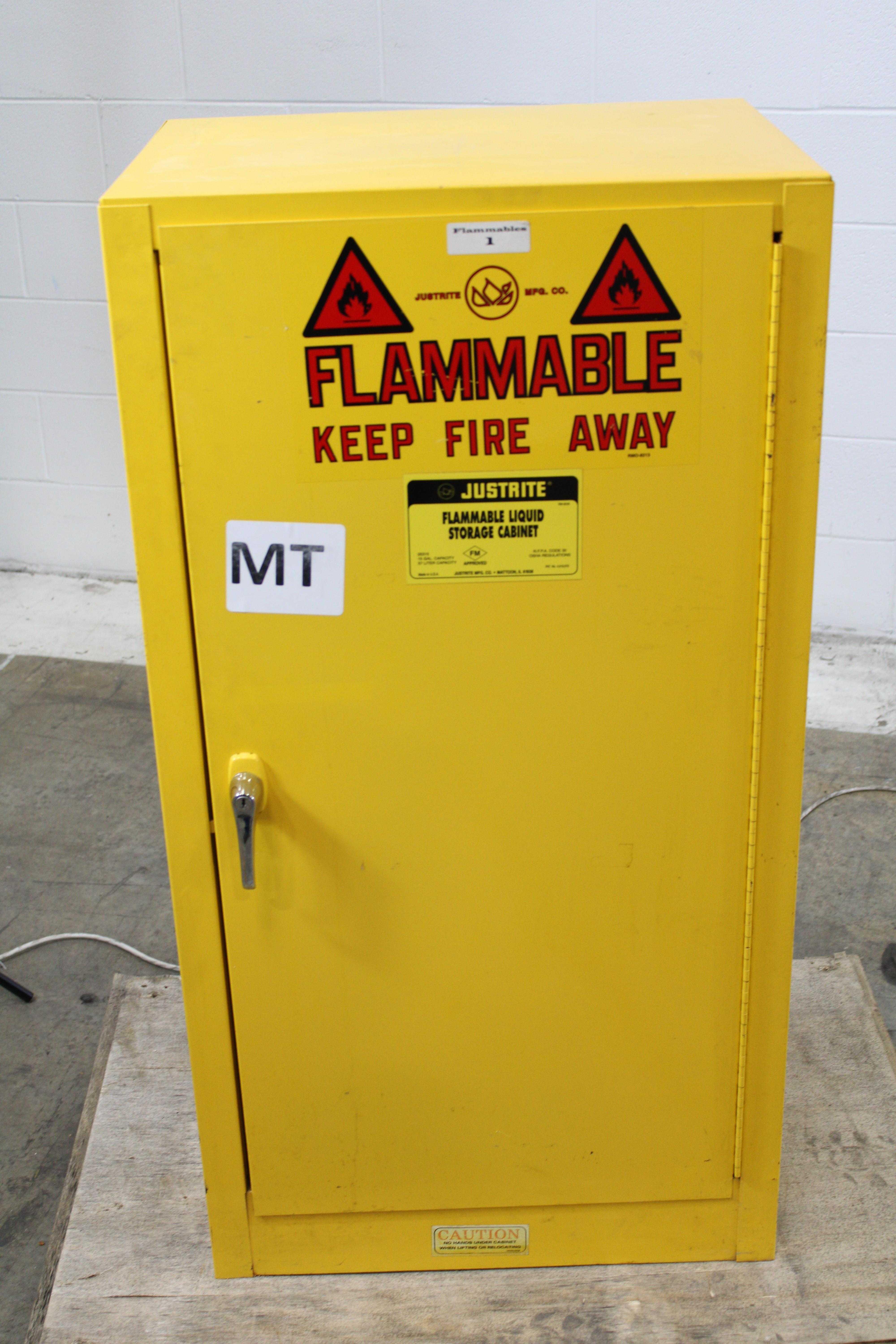 Justrite 25315 15-Gallon Flammable Safety Cabinet with Manual Door, FM & NFPA Compliant