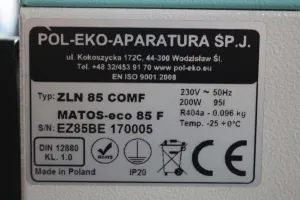 Matos Eco 85 F Laboratory Upright Freezer with -25°C Temperature Range, 3 of 3
