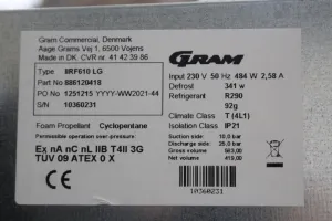 Gram BioCompact II IIRF610 Laboratory Freezer, 3 of 3