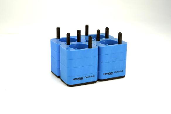Thermo Heraeus 75003814 Centri-Lab Adapter for 100 mL Round-Bottom Tubes, Blue, Set of 4-cover