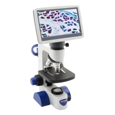 B-60 Monocular Brightfield Microscope with 7" HD Monitor and Achromatic Objectives