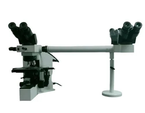 Olympus BX40 Compound Microscope with Dual Port Side-by-Side Teaching Bridge
