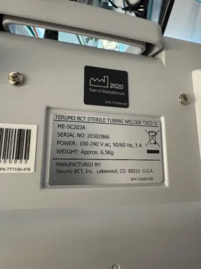 Terumo TSCD-II Sterile Tubing Welder for Aseptic Bioprocessing and Medical Applications