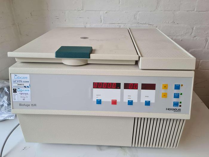 Heraeus Sepatech Biofuge 15R Refrigerated Centrifuge for Molecular Biology and Biotechnology