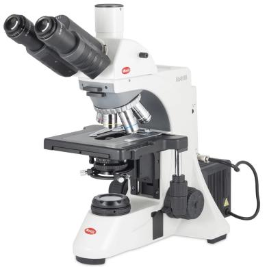 Motic BA410E 3WLED Trinocular Sextuple Compound Microscope, Light Split 80/20-cover