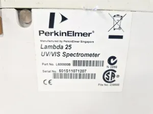 Perkin Elmer Lambda 25 UV/Vis Spectrophotometer, 2 of 17