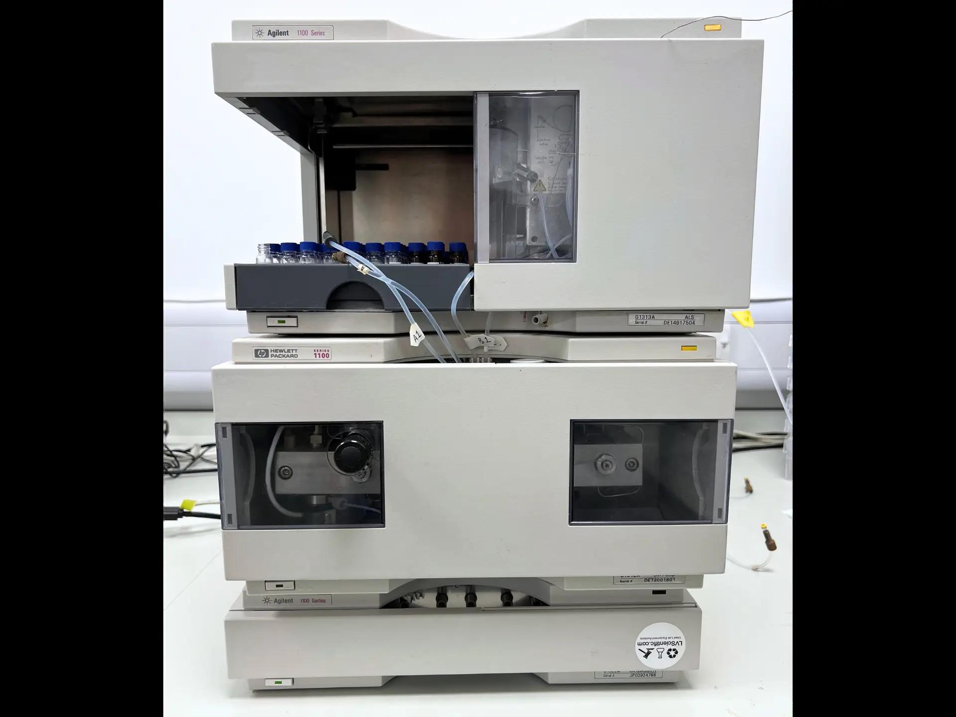Agilent 1100 Series HPLC System with Degasser G1322A, Binary Pump G1312A, and ALS G1313A