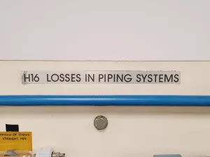 TecEquipment H16 Losses in Piping Systems Fluid Mechanics Training Apparatus, 27 of 27