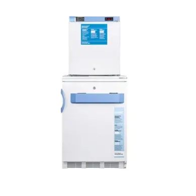 Accucold FF7LW-FS24LSTACKMED2 24" Wide Stackable Medical Refrigerator-Freezer Combination