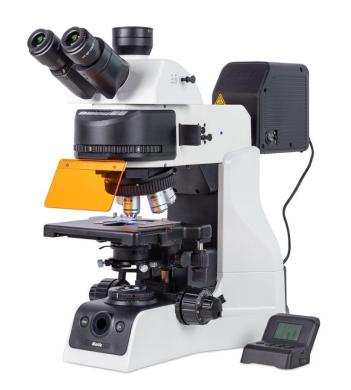 Motic PA53 FS6 EDF Trinocular Upright Biomedical Microscope w/ LUMOS Fluorescence LED-cover