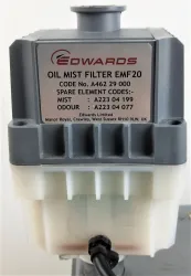 Edwards E2M28 Dual Stage Rotary Vane Mechanical Vacuum Pump with EMF20 Oil Mist Filter (21 CFM), 4 of 9