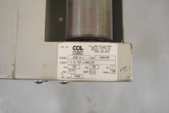CCL 230 RH Automated Laboratory Tube Top Labeler-cover