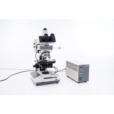Olympus BH2 Fluorescence Phase Contrast Microscope with B&G Filtercube-cover