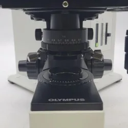 Olympus BX50 Compound Microscope with Fixed Binocular Head and 4x, 10x, 40x Objectives, 6 of 8