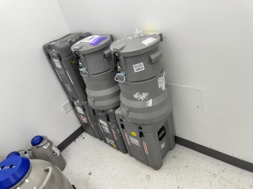 Mixed Lot of 6 Cryogenic Storage Dewar Shippers for Laboratory Sample Storage and Transport-cover