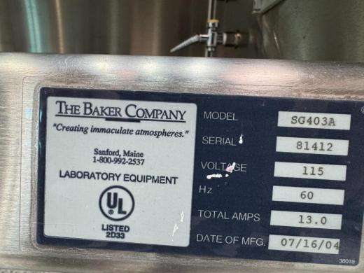 Baker Company SterilGARD SG403A Class II 4' BioSafety Cabinet with Stainless Steel Interior-cover