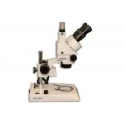 Meiji EMZ-5TR Trinocular Stereo Microscope with PLS-2 Pole LED Stand, 3 of 5
