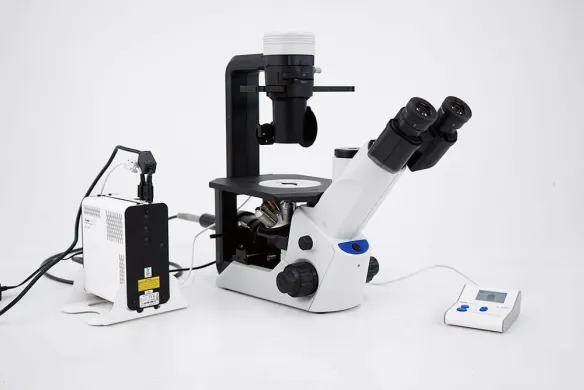 Olympus CKX53 Trinocular Inverted Fluorescence Microscope with LED, Blue & Green Filters, 4×–40× Objectives