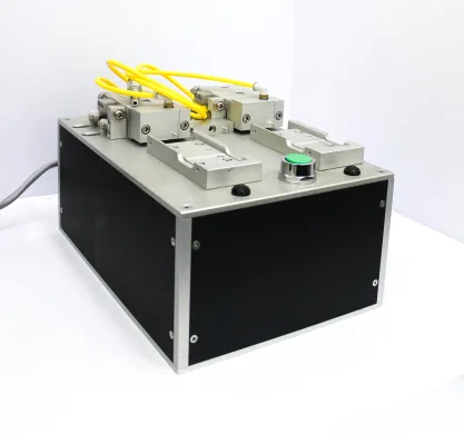 SMC MXS 16-20 Custom L-Shaped Air Slide Table with Dual-Rod Mount, 120V