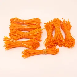 Panduit BT1M-M3 Locking Cable Tie, 4 Inch, 18 lbs Tensile Strength, Orange, Pack of 740, 3 of 4