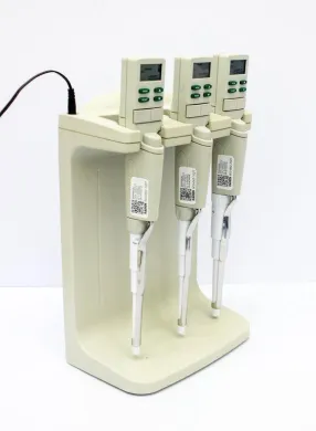 Rainin E3 Rapid Charge Stand with EDP3-Plus Digital Pipette Set for Precise Liquid Handling