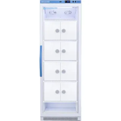 Accucold ARG15PVLOCKER 15 Cu. Ft. Upright Glass Door Vaccine Refrigerator with Lockers