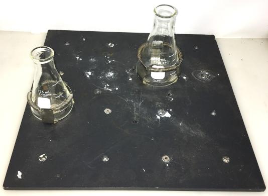 Flask Holder Platform Attachment for Shaker with 2 Flask Clamps - 14" x 14"-cover