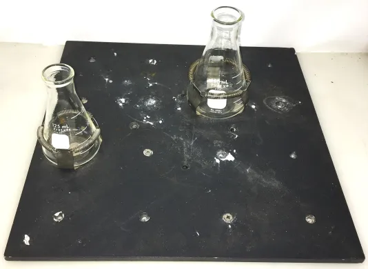 Flask Holder Platform Attachment for Shaker with 2 Flask Clamps - 14" x 14"