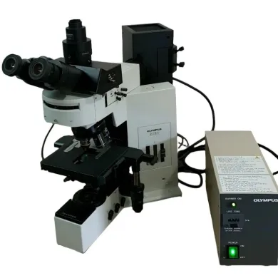 Olympus BX50 Fluorescence Trinocular Microscope with Halogen and Mercury Illumination