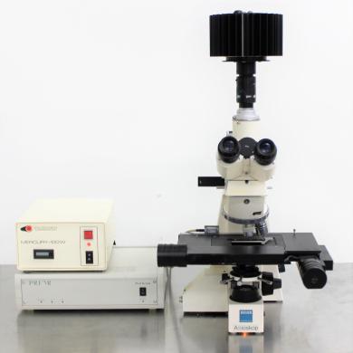Zeiss Axioskop Compound Optical Microscope with 100W Halogen Light Source, 23mm Field of View-cover