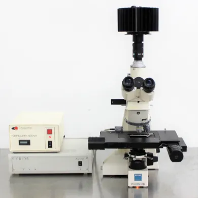 Zeiss Axioskop Compound Optical Microscope with 100W Halogen Light Source, 23mm Field of View