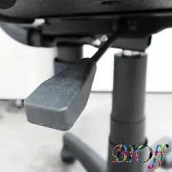 9252 Black Laboratory Chair with Backrest and Casters, 4 of 7