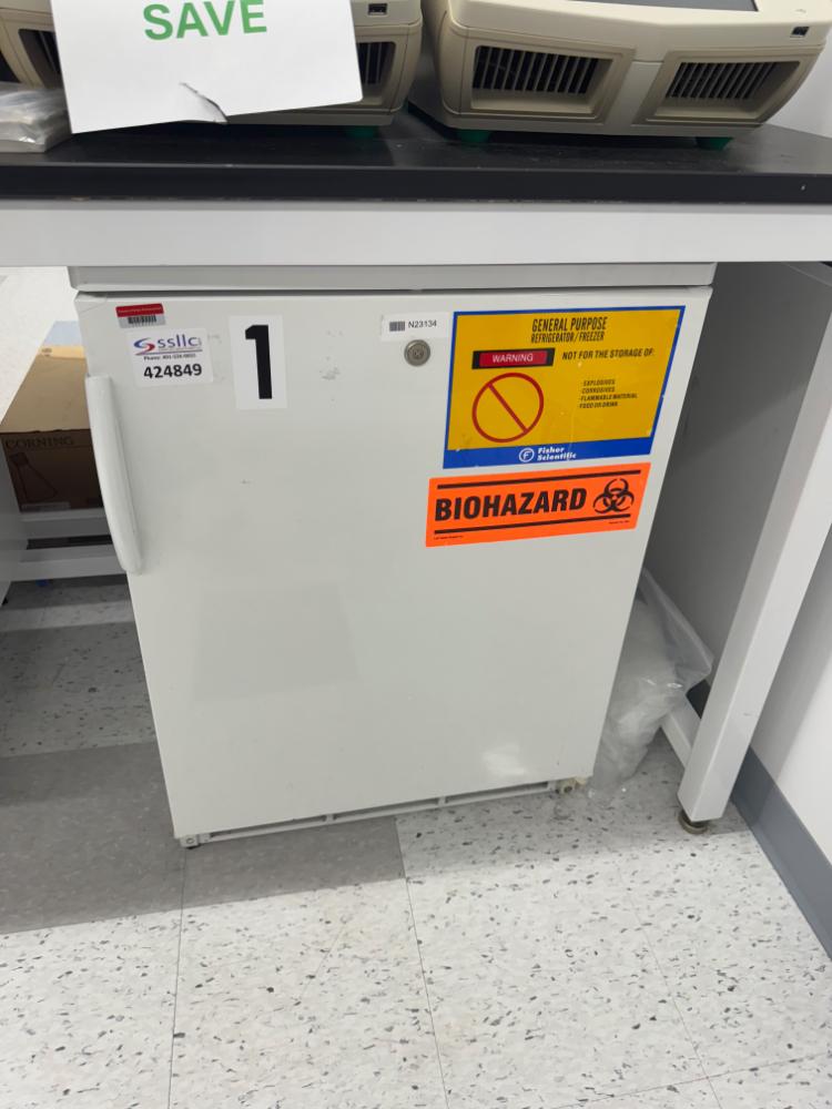 Thermo Fisher Scientific Model 97-920-1 Undercounter Laboratory Refrigerator with Biohazard Labeling