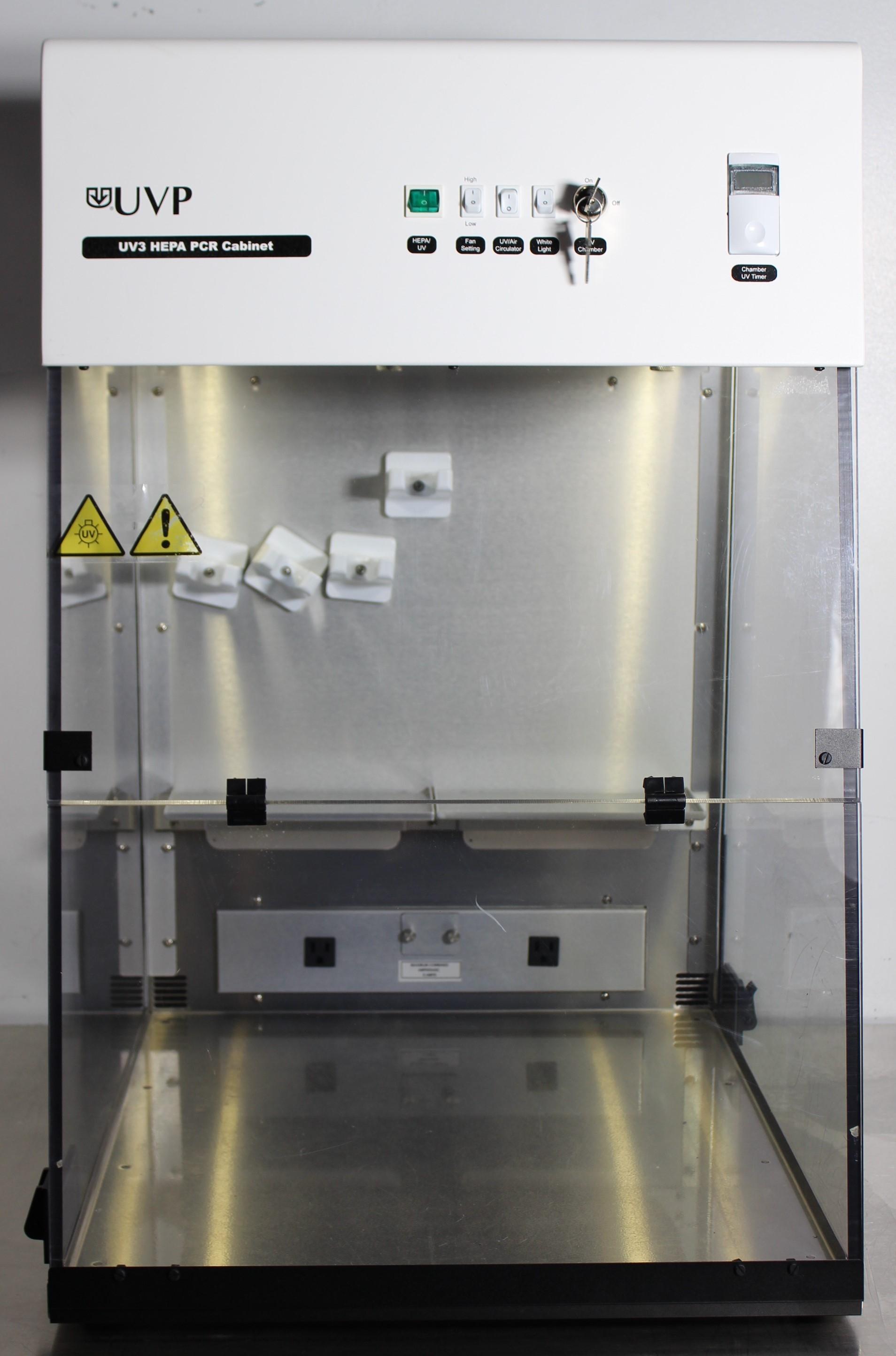 UVP UV3 Hepa PCR Cabinet Model 95-0434-01 with HEPA Filtration and UV Sterilization (Non-functional)