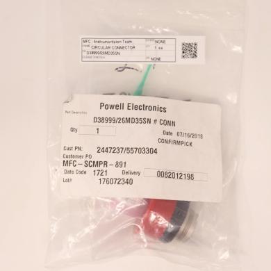 Amphenol D38999/26MD35SN Circular MIL-Spec Connector 37-Pin Cable-Mount-cover