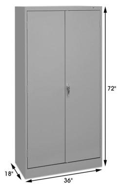 Uline H-115AGR Heavy-Gauge Steel Industrial Storage Safety Cabinet 36x18x72 in-cover
