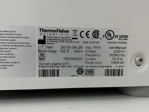 Thermo Sorvall Legend XTR Refrigerated Benchtop Centrifuge with Auto-Lock Rotor System, 13 of 14